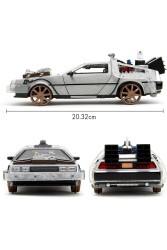 Back to the Future 3 Geleceğe Dönüş 3 Model Araba Metal 1:24 Açılır Kapılar LED Işık, 20 cm - Thumbnail