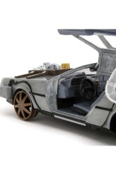 Back to the Future 3 Geleceğe Dönüş 3 Model Araba Metal 1:24 Açılır Kapılar LED Işık, 20 cm - Thumbnail