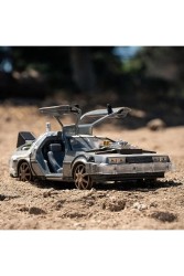 Back to the Future 3 Geleceğe Dönüş 3 Model Araba Metal 1:24 Açılır Kapılar LED Işık, 20 cm - Thumbnail