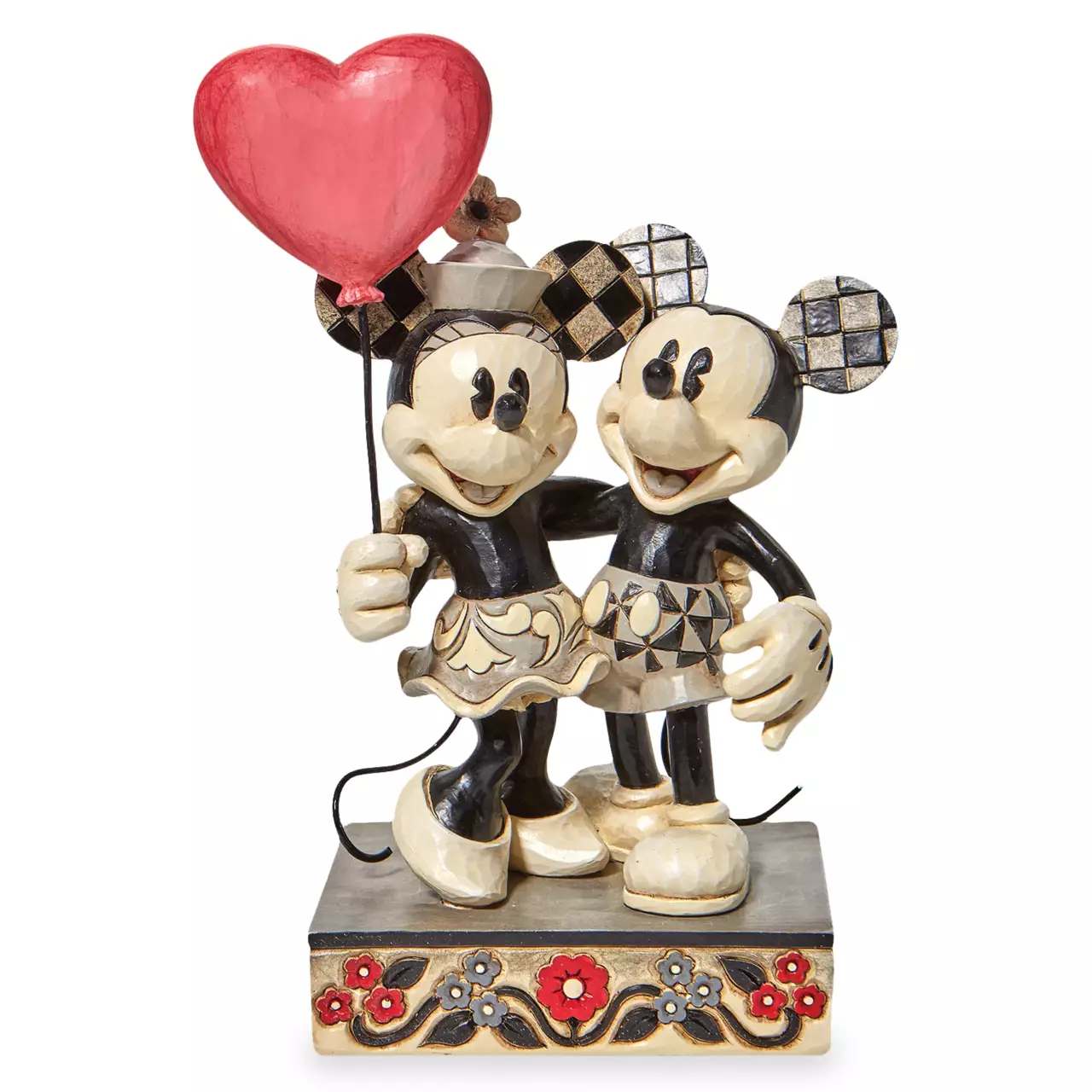 Disney Aşk Havada Mickey Minnie Kalp Dekoratif Figür Biblo - Thumbnail