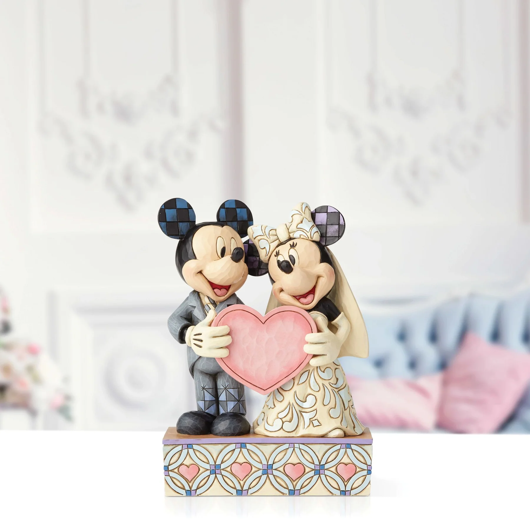 Disney İki Ruh Tek Kalp Mickey ve Minnie Mouse Figür - Thumbnail