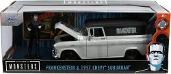 Frankenstein 1957 Chevy Suburban Die-Cast Araba 1:24 Ölçek, 7cm Figürlü - Thumbnail