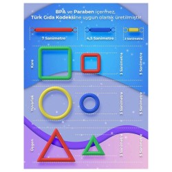 Gotoys Eğitici Geometrik Şekil ve Çubuklar 450 Parça Set - Thumbnail