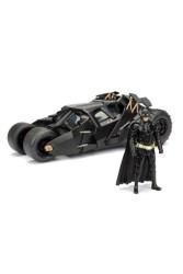 Jada Toys Batman The Dark Knight Die Cast Batmobile Metal Araç ve Batman Figür 1:24 - Thumbnail