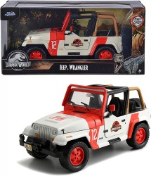 Jurassic World Lisanslı, 1992 Jeep Wrangler 1:24 Ölçek Die Cast Metal Araç, 19 cm - Thumbnail