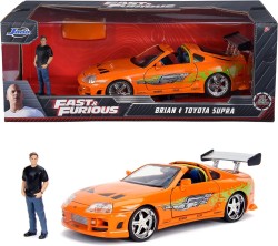 Jada Toys Fast & Furious 1995 Toyota Supra Die Cast Metal Araç 1:24 ve Brian O'Conner Figürlü - Thumbnail