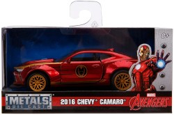 Jada Toys Marvel Avengers 2016 Chevy Camaro Die Cast Metal Araç ve Iron Man Figür 1.32 - Thumbnail