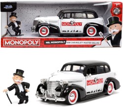 Mr. Monopoly 1939 Chevy Master 1:24 Ölçek Die Cast Metal Araç, Figürlü - Thumbnail