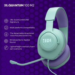 JBL Quantum 100M2 Kablolu Gaming Kulaklık Yeşil - Thumbnail