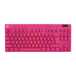 Logitech G Pro X Lightspeed Kablosuz Tactile İngilizce Q Magenta Oyuncu Klavyesi - 920-012159 - Thumbnail