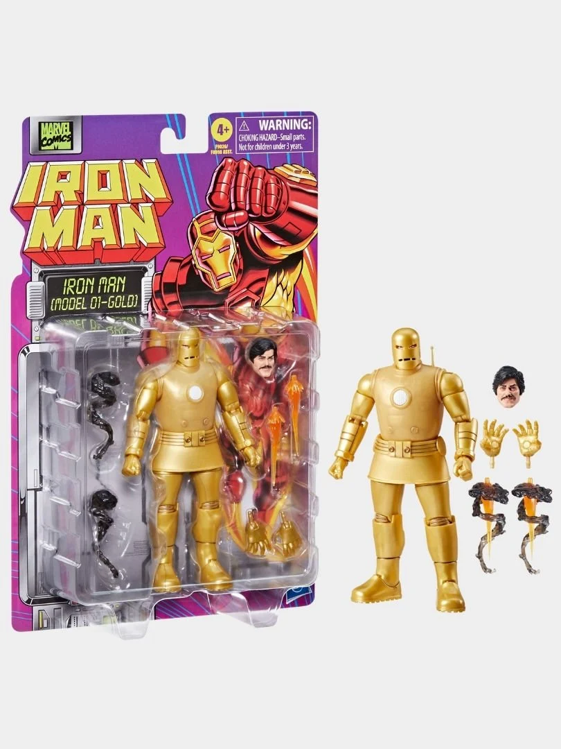 Marvel Legends Iron Man Model 01 Gold Retro Comics Action Figür - Thumbnail