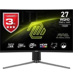 MSI 27 MAG 27CQ6PF 2560x1440 (WQHD) 16:9 CURVE 1500R RAPID VA 180HZ 0.5MS FREESYNC GAMING MONITOR - Thumbnail