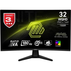 MSI 31.5 MAG 32CQ6F 2560x1440 (WQHD) 16:9 CURVE 1500R RAPID VA 180HZ 1MS ADAPTIVE-SYNC GAMING MONITOR - Thumbnail