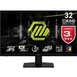 MSI 32 MAG 322UPF FLAT RAPID IPS 3840x2160 (UHD) 16:9 160HZ 1MS FREESYNC PREMIUM PRO GAMING MONITOR - Thumbnail