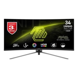 MSI 34 MAG 345CQR CURVED VA 3440X1440 (WQHD) 21:9 180HZ 1MS GAMING MONITOR - Thumbnail