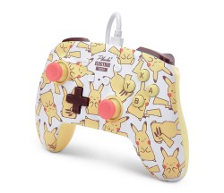 PowerA Nintendo Switch Enhanced Kablolu Oyun Kumandası Pikachu Electric Type Pattern - Thumbnail