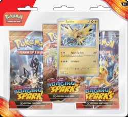 Pokemon Trading Card Game Scarlet Violet Surging Sparks 3 Booster Blister - Thumbnail