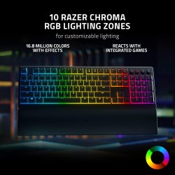 Razer Ornata V3 Tr Q Rgb Mecha-membrane Kablolu Gaming Klavye - Thumbnail