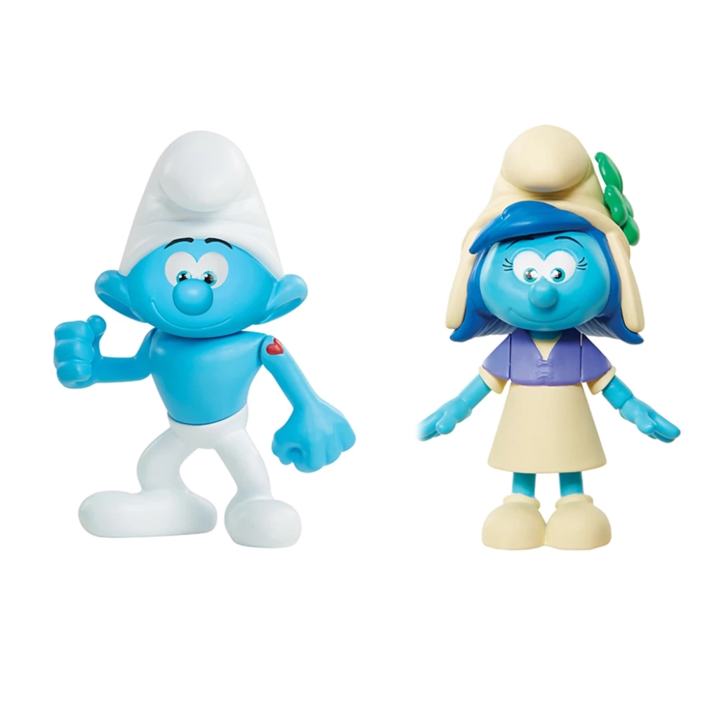 Smurfs 2li Figür Seti Güçlü Şirin ve Smurfstorm - Thumbnail