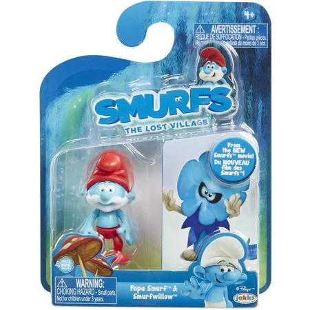 Smurfs 2li Figür Seti Şirin Baba ve Smurvillow - Thumbnail